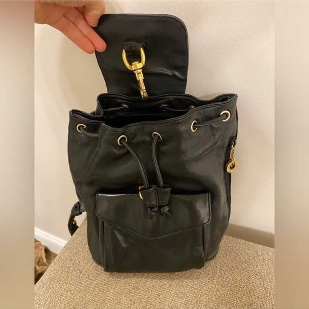 perlina new york black leather backpack - image 2