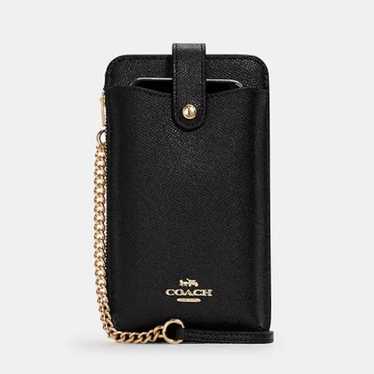 COACH Crossgrain Leather North South Phone Crossb… - image 1