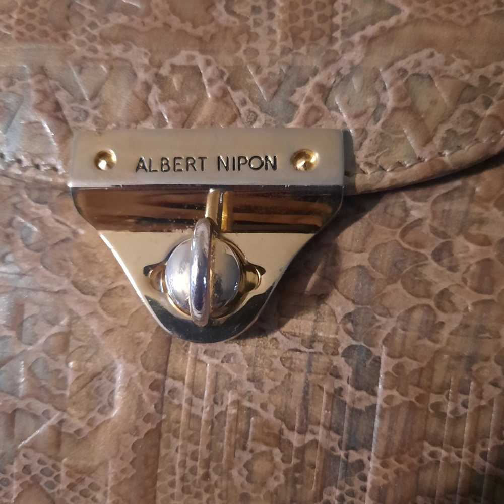 Vtg ALBERT NIPON Embossed Leather Convertible Cro… - image 10