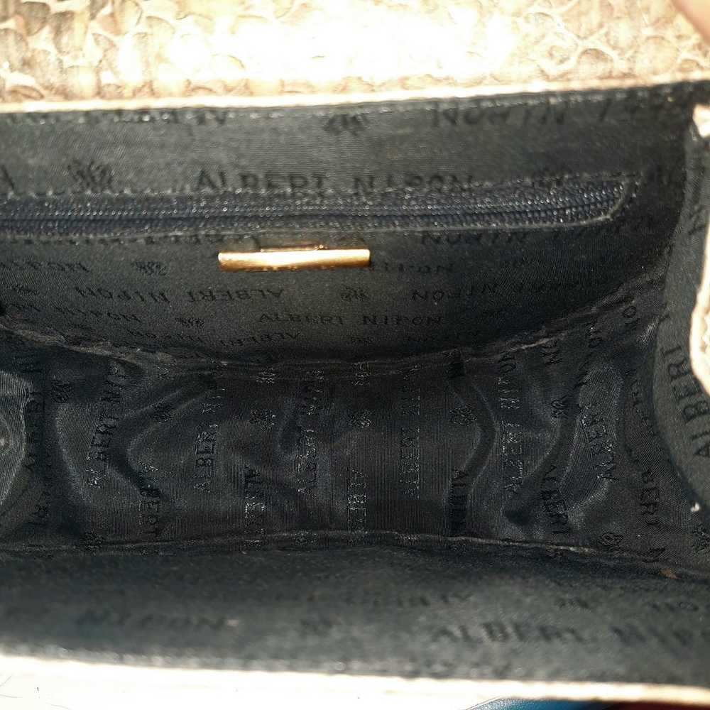 Vtg ALBERT NIPON Embossed Leather Convertible Cro… - image 12