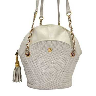 Bally Authentic Women's White Quilted Tassel Pulse