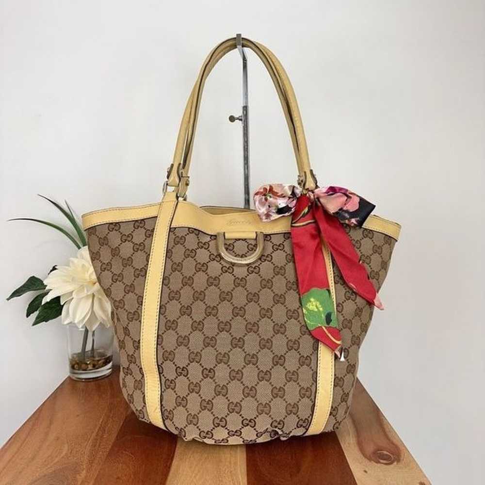 Pre-owned Gucci GG Canvas Abbey Tote Bag 211982 - image 1