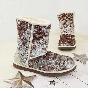 UGG Classic Short Sparkle boots Champagne sequins… - image 1