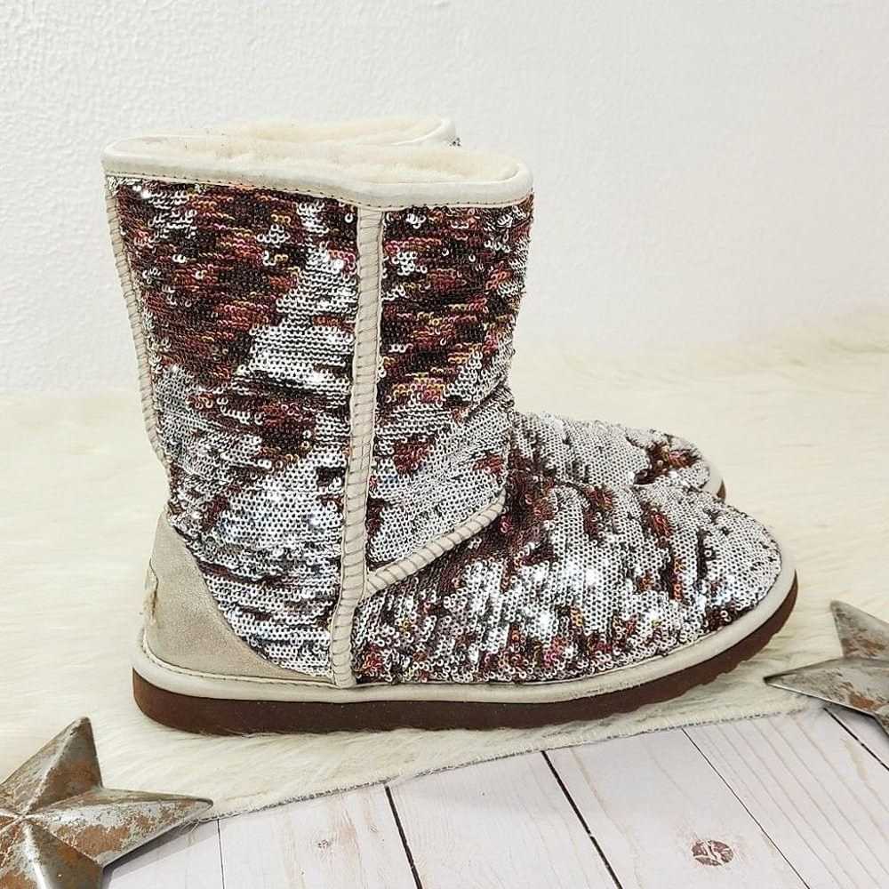UGG Classic Short Sparkle boots Champagne sequins… - image 2