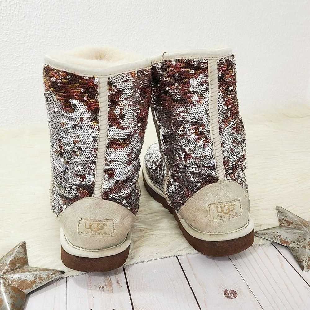 UGG Classic Short Sparkle boots Champagne sequins… - image 4