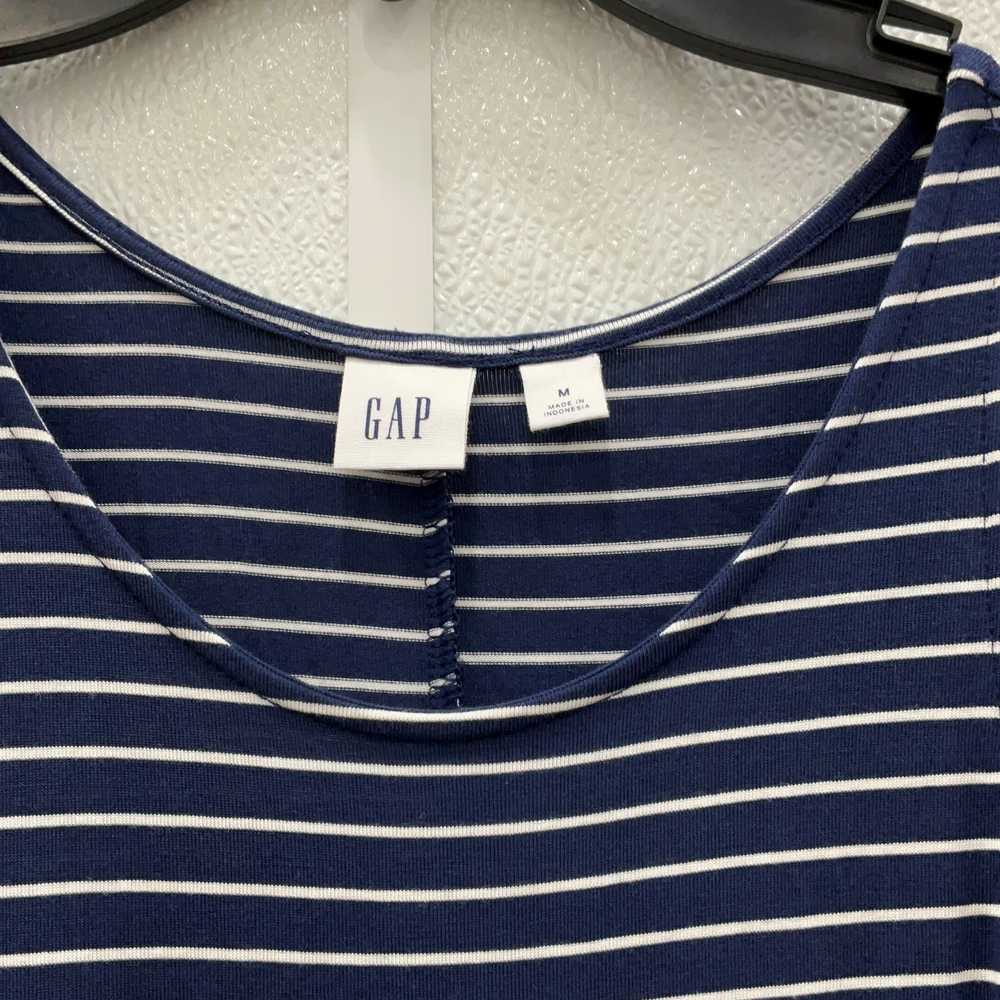 Unbranded Gap Womens Blue White Striped Scoop Nec… - image 3