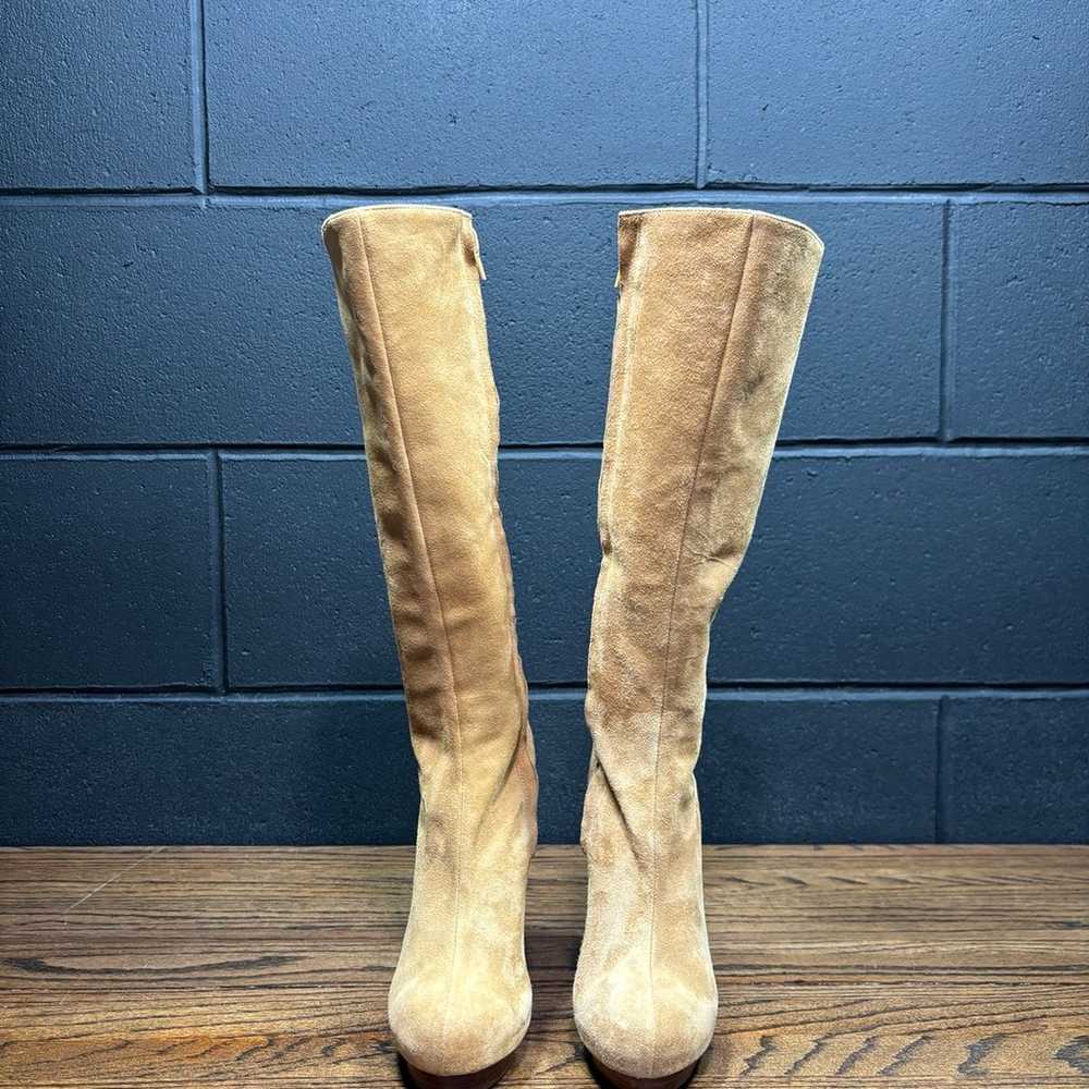 XTC melrose Tan suede Leather size 5 Women's Knee… - image 2