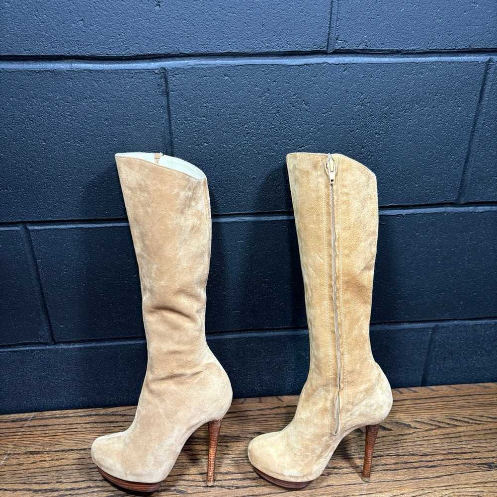 XTC melrose Tan suede Leather size 5 Women's Knee… - image 7