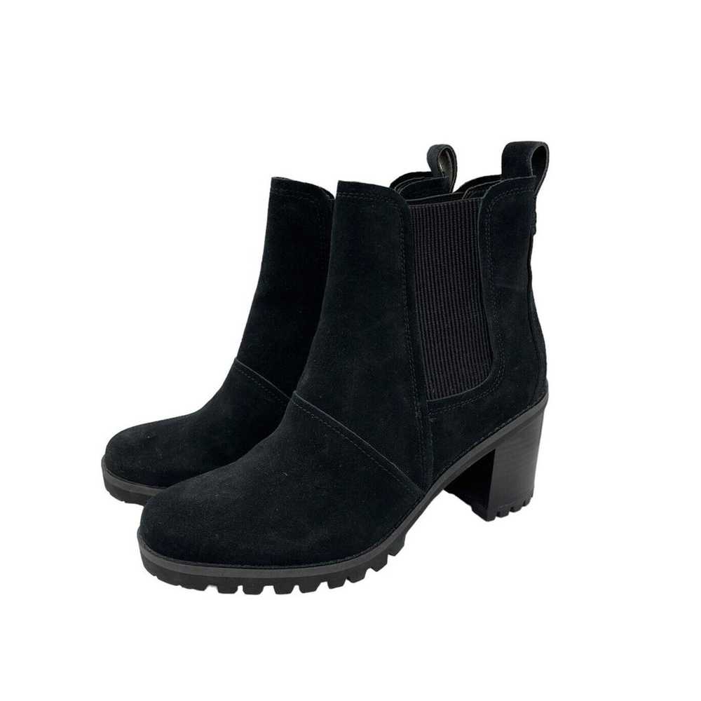 Ugg Hazel Boots Black Suede Chelsea Style Size 8.5 - image 1