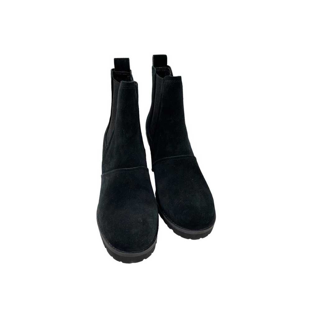 Ugg Hazel Boots Black Suede Chelsea Style Size 8.5 - image 3