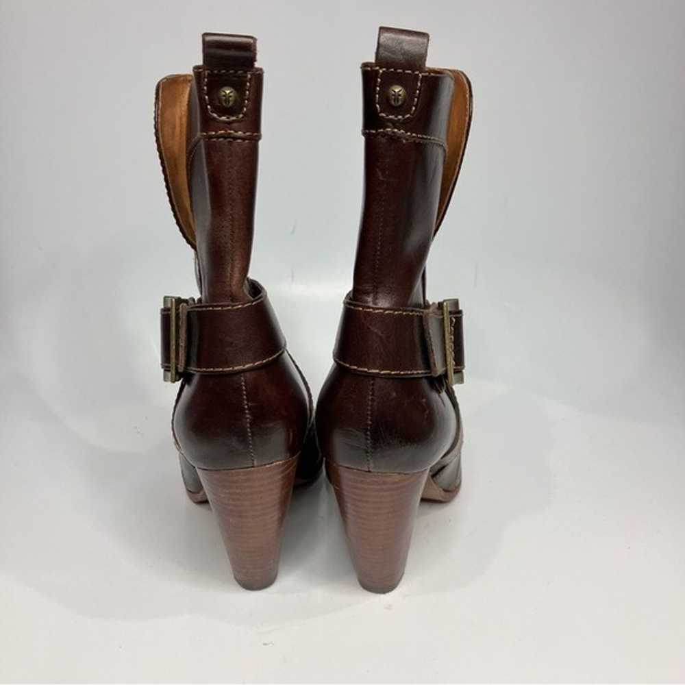 Frye Andrea mid calf leather boots heeled boots s… - image 5