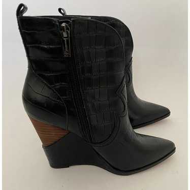 Jessica Simpson Hilrie Fashion Boot Black Leather 