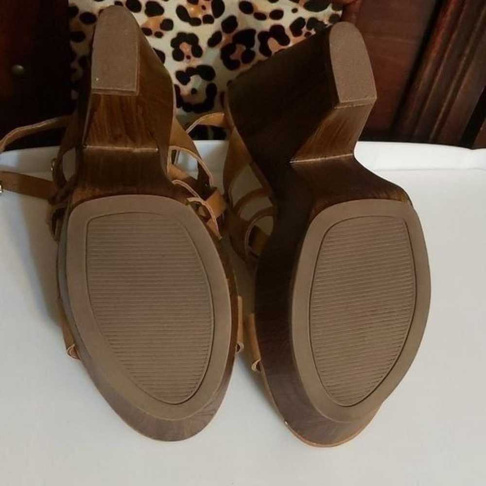 G by Guess Brown Strap Sandals w/ Chunky Heel, NEW - image 6