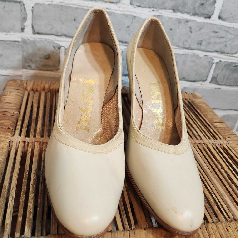1950s Deliso Vintage Ivory Heels Neolite Soles Mi… - image 4