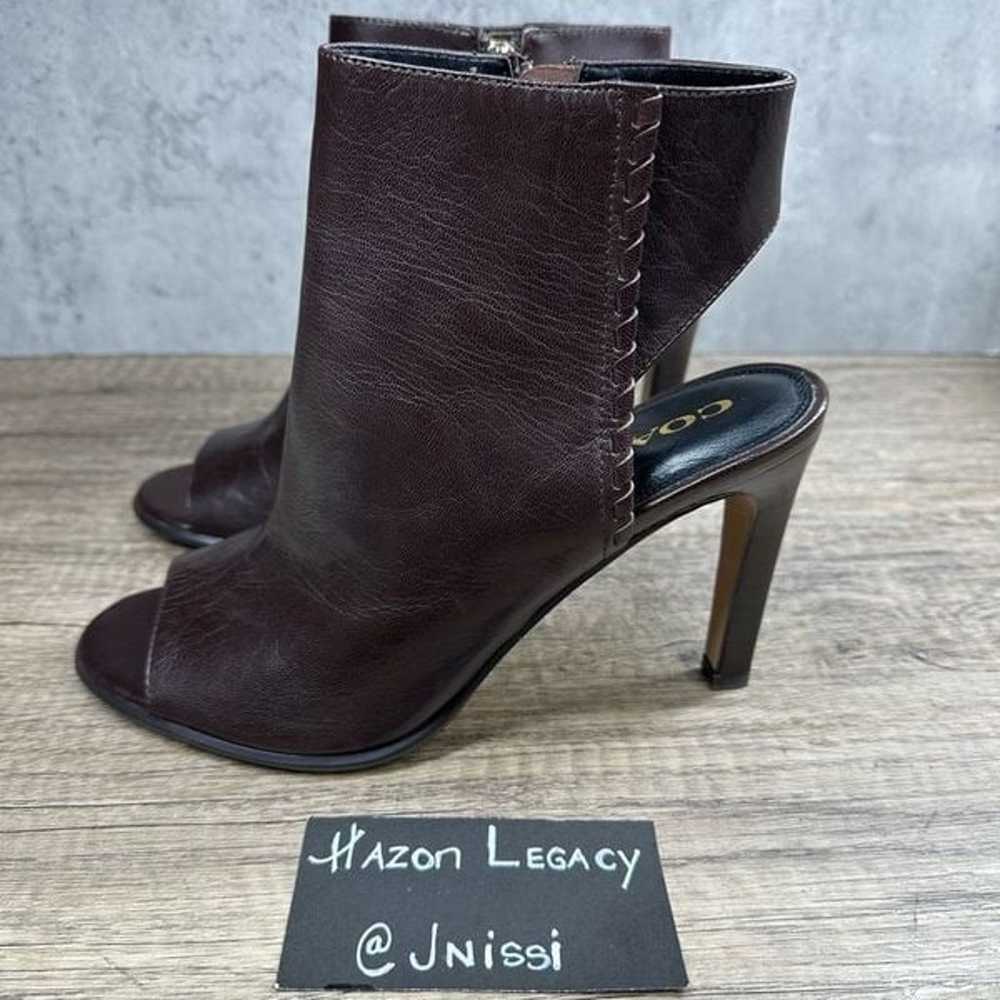 Coach~Women’s~”Izzie”~Brown Leather Peep Toe Heel… - image 11