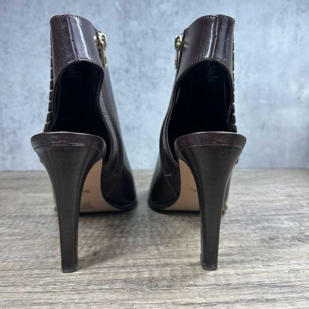 Coach~Women’s~”Izzie”~Brown Leather Peep Toe Heel… - image 4