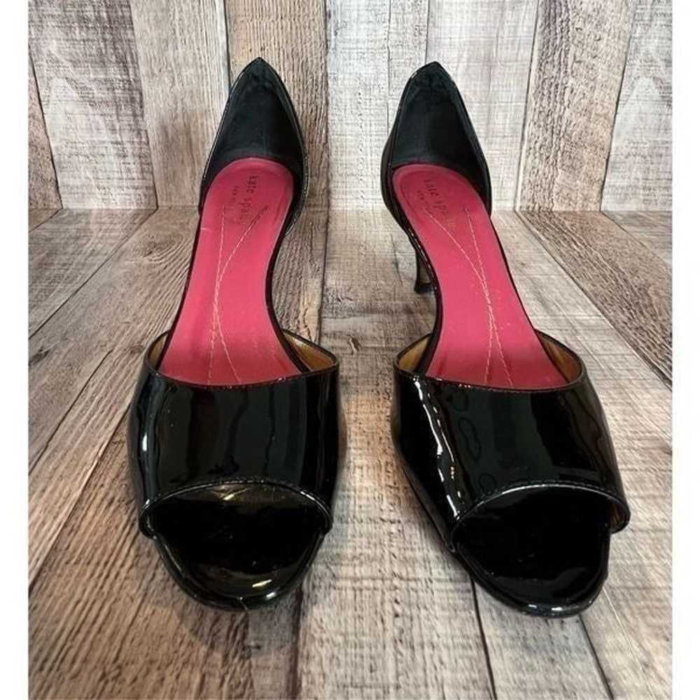 Kate Spade Eden Black Patent Leather Peep Toe Mod… - image 4