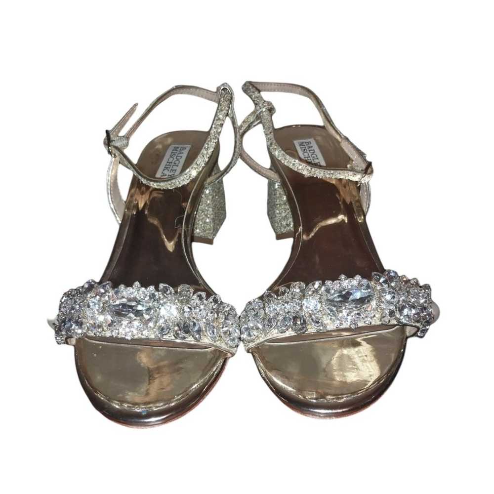 Badgley Mischka Womens Shoes Gold Danielle Chunky… - image 2