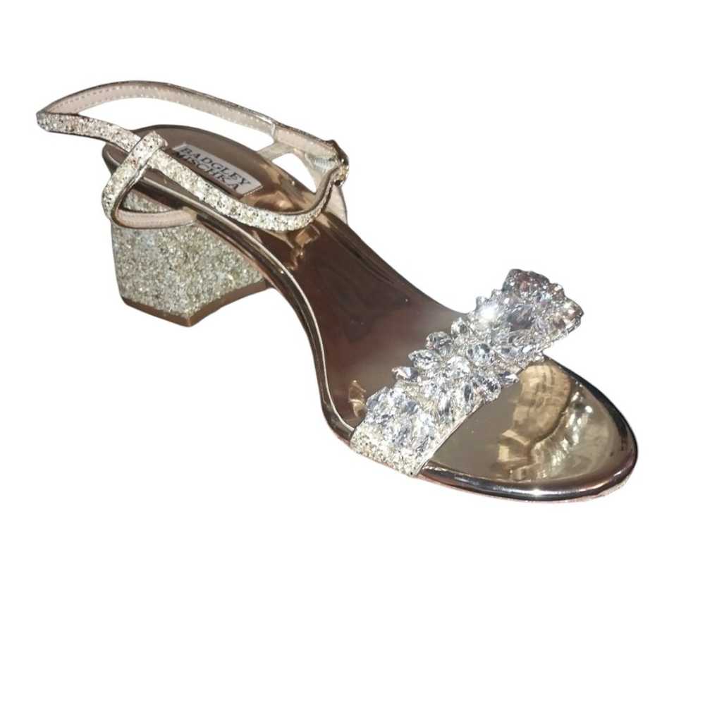 Badgley Mischka Womens Shoes Gold Danielle Chunky… - image 6