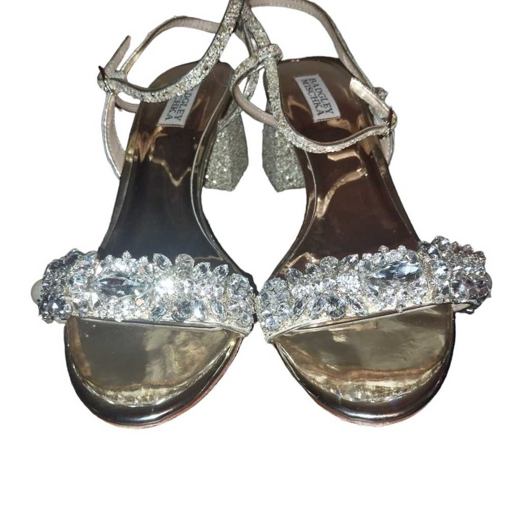 Badgley Mischka Womens Shoes Gold Danielle Chunky… - image 9