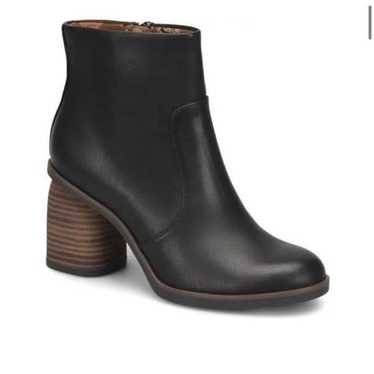 New Kork-Ease Korks Block Heel Boots black leathe… - image 1