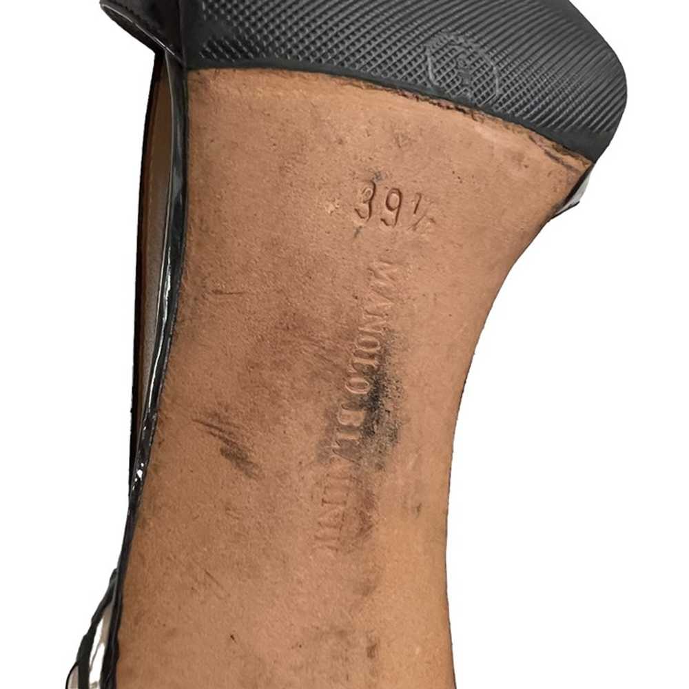Manolo Blahnik high heels black patent leather cu… - image 11