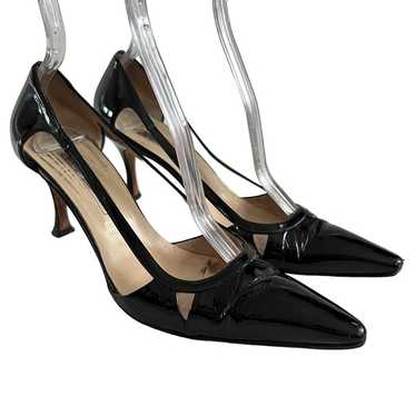 Manolo Blahnik high heels black patent leather cu… - image 1