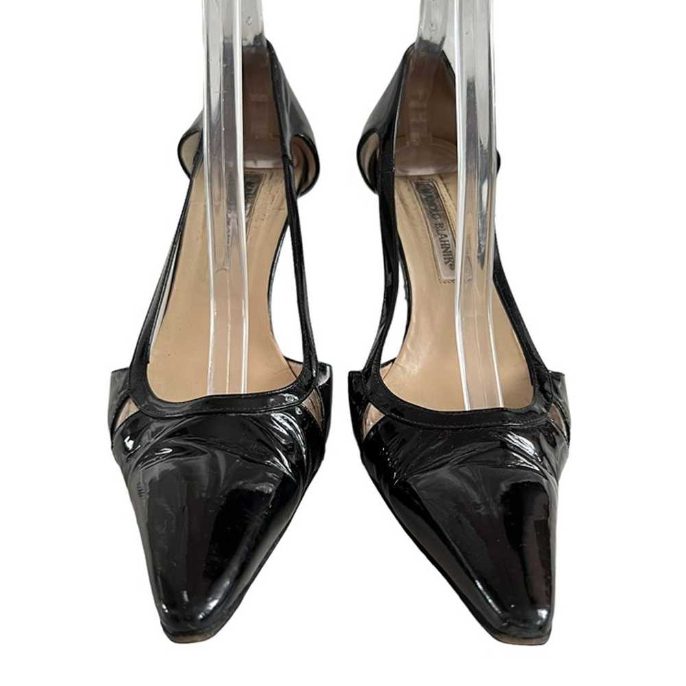 Manolo Blahnik high heels black patent leather cu… - image 2