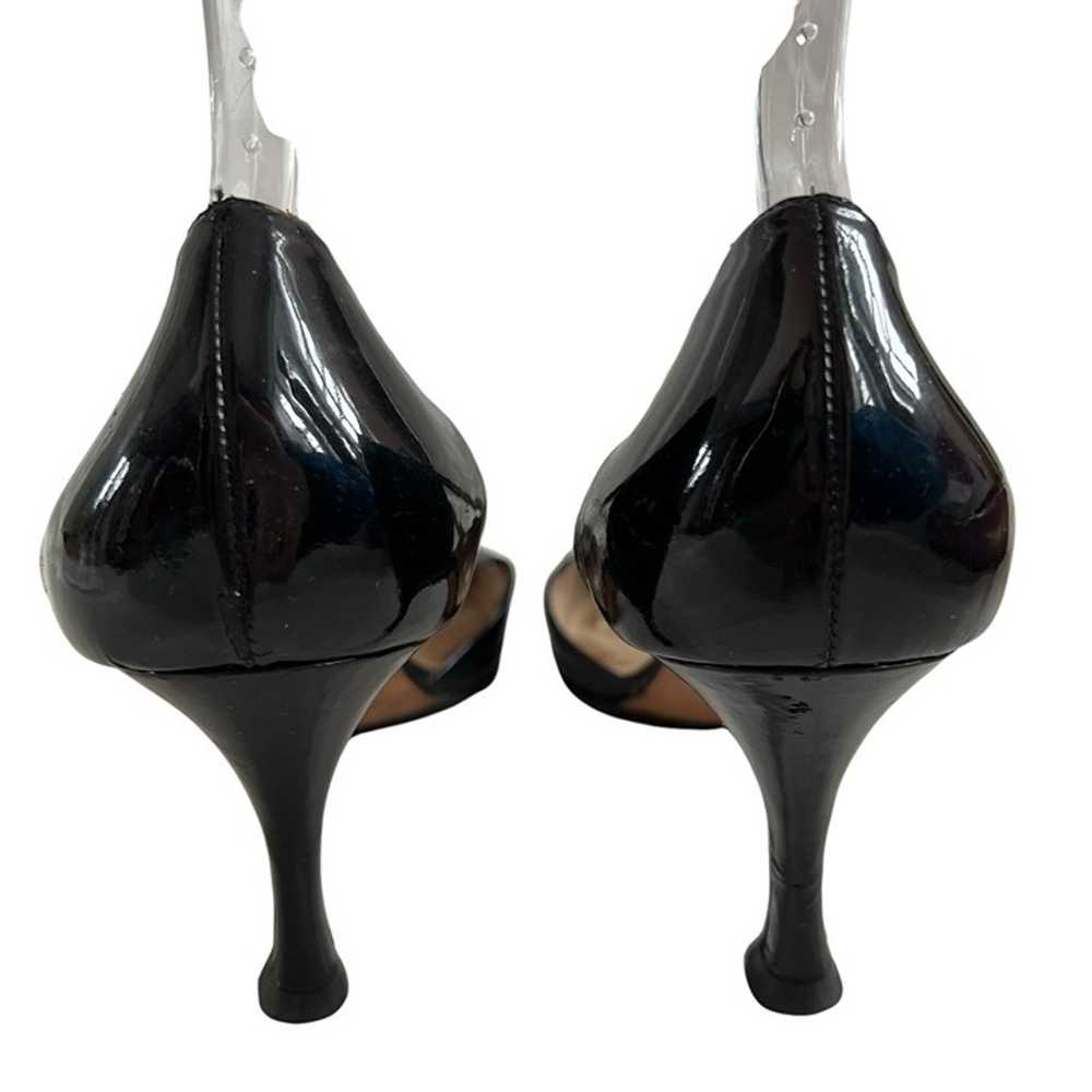 Manolo Blahnik high heels black patent leather cu… - image 4