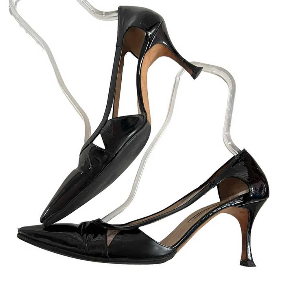 Manolo Blahnik high heels black patent leather cu… - image 6