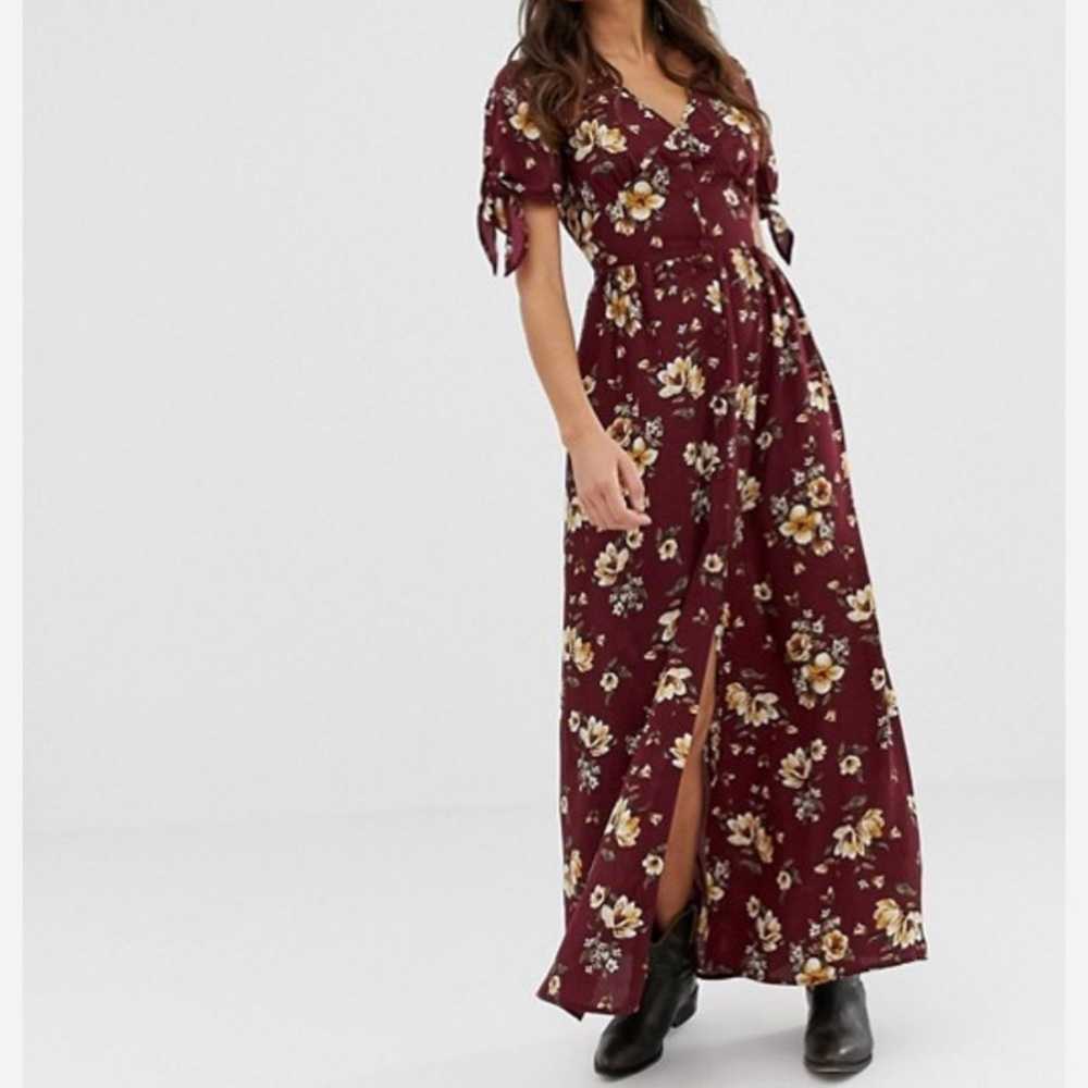 Band Of Gypsies Magnolia Flower Maxi Dress with P… - image 1