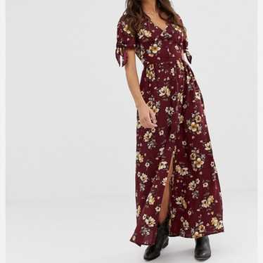 Band Of Gypsies Magnolia Flower Maxi Dress with P… - image 1
