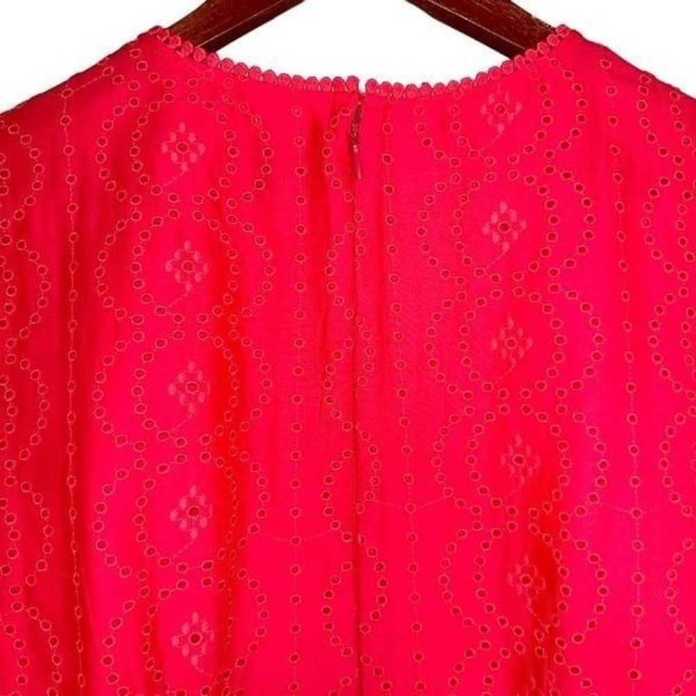 Ann Taylor Womens Coral Pink Eyelet Dress Size 8 … - image 5