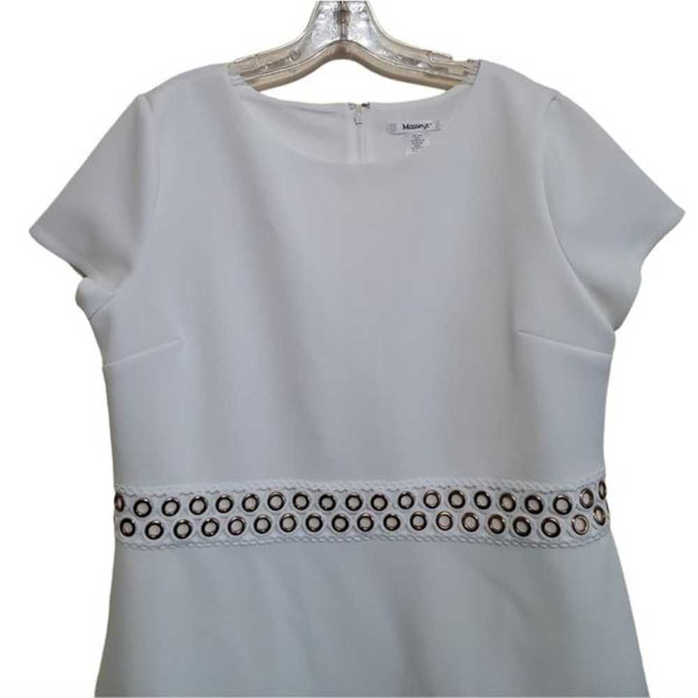 Massey White  Studded Women's Dress  Sz XL - image 2