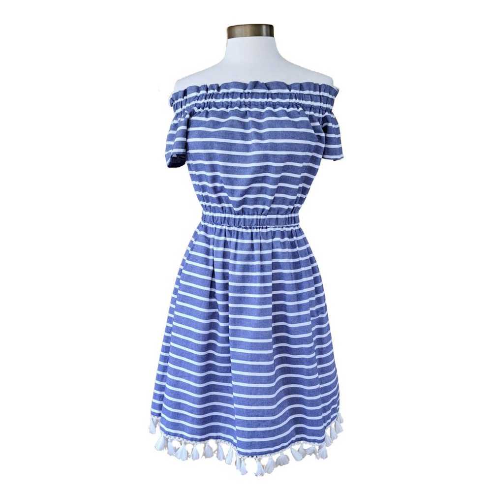 Eliza J Striped Off-the-Shoulder Dress Size 4 Sum… - image 2