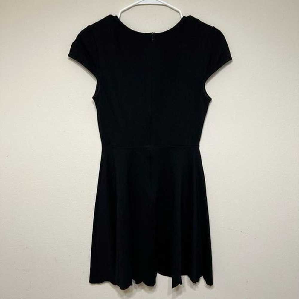 Lulus Black Fit and Flare Dress Scallop Hem Small - image 7