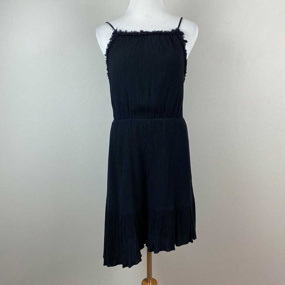 BCBGeneration Mini Dress S Black Gauze Crinkle Fr… - image 10