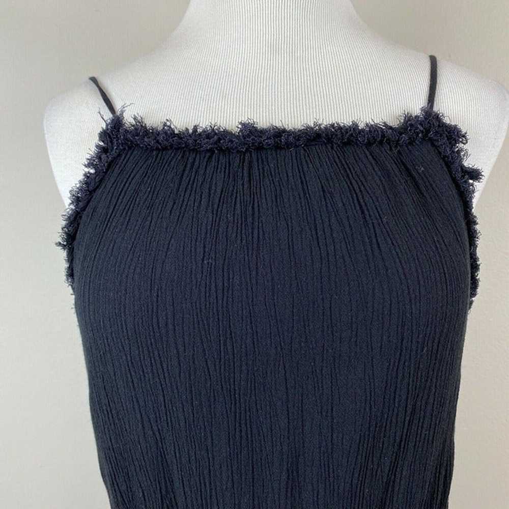 BCBGeneration Mini Dress S Black Gauze Crinkle Fr… - image 2