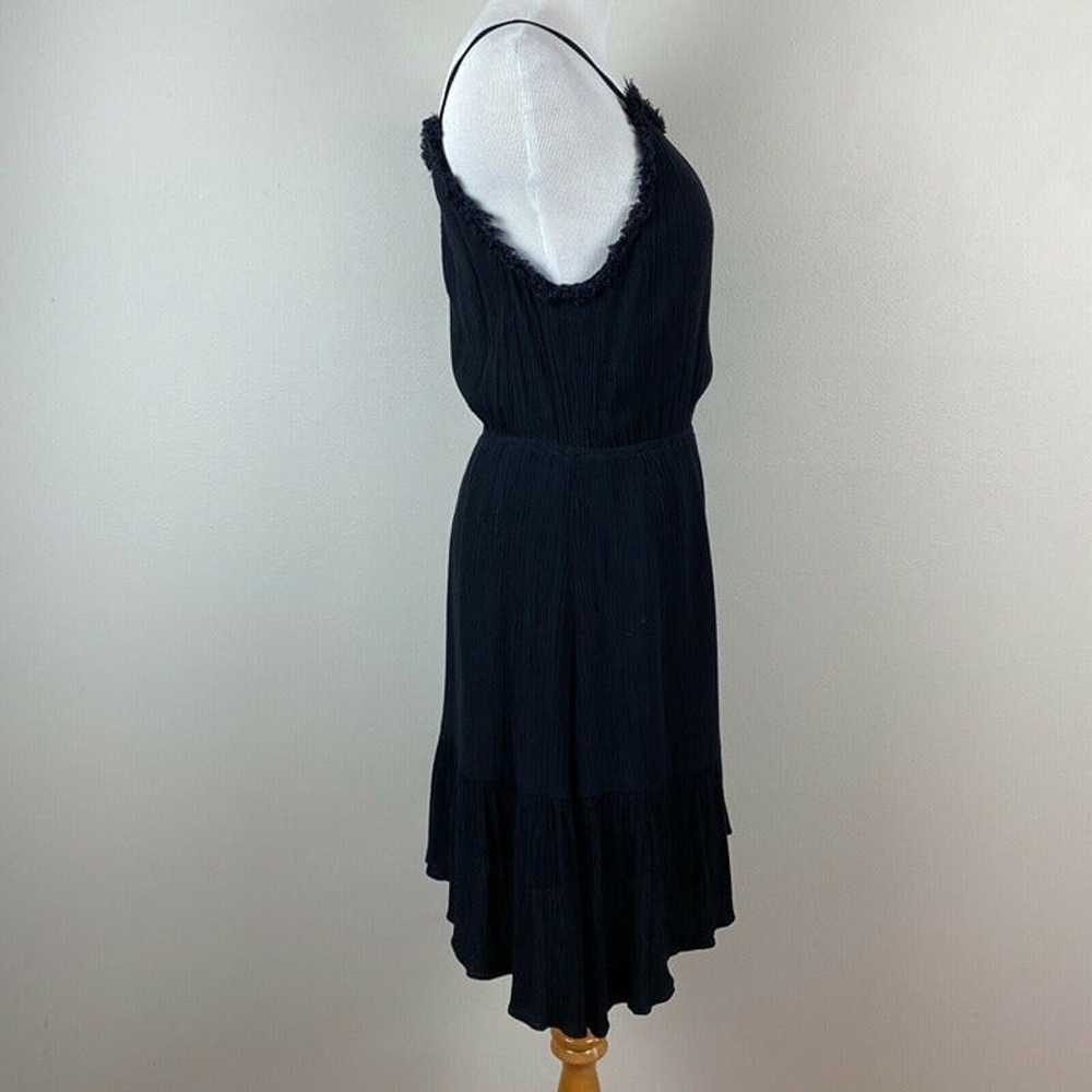 BCBGeneration Mini Dress S Black Gauze Crinkle Fr… - image 4