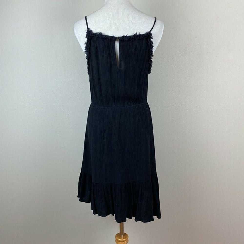 BCBGeneration Mini Dress S Black Gauze Crinkle Fr… - image 5