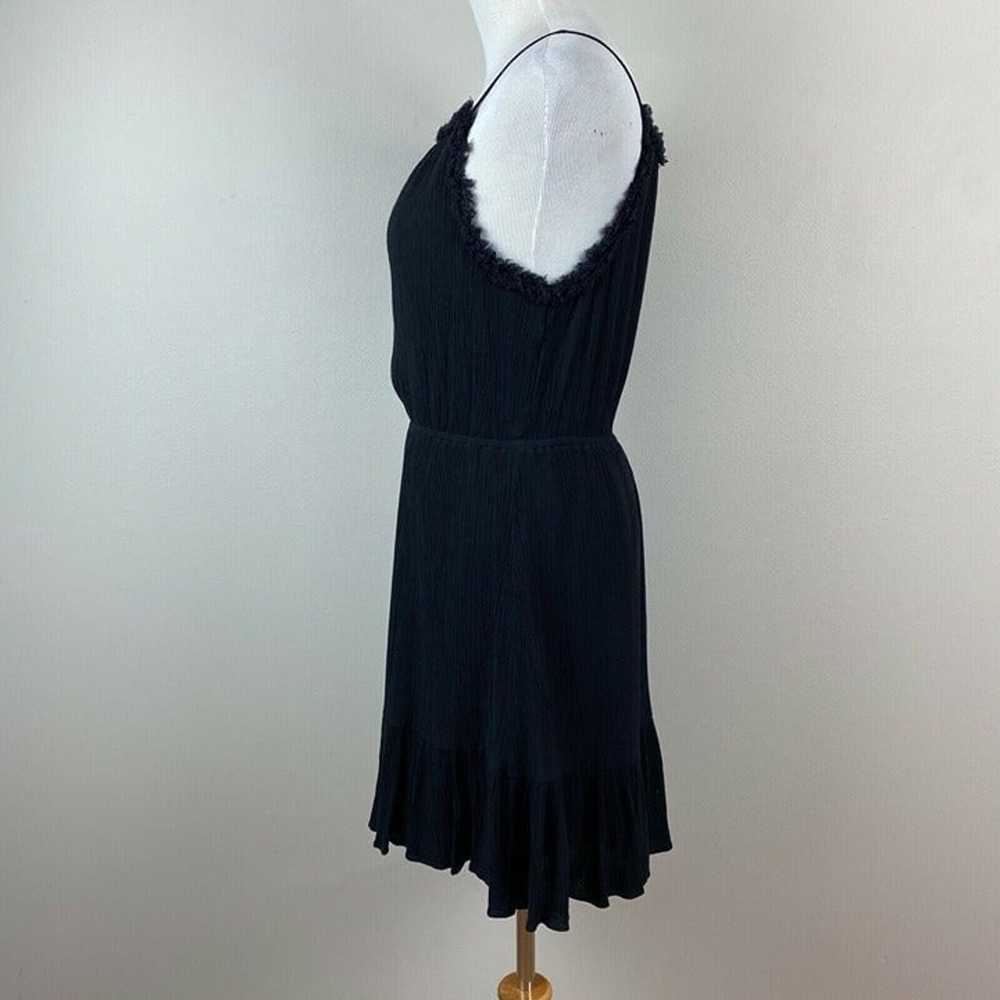 BCBGeneration Mini Dress S Black Gauze Crinkle Fr… - image 7