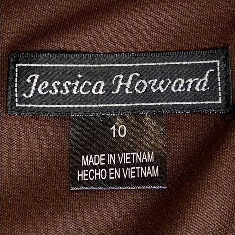 Jessica Howard Printed Brown & White MIDI Dress. … - image 8