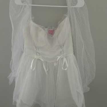 Sugar Thrillz Dress - XL Tulle Swiss Dot Flocked … - image 1