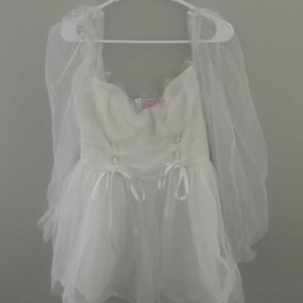 Sugar Thrillz Dress - XL Tulle Swiss Dot Flocked … - image 2