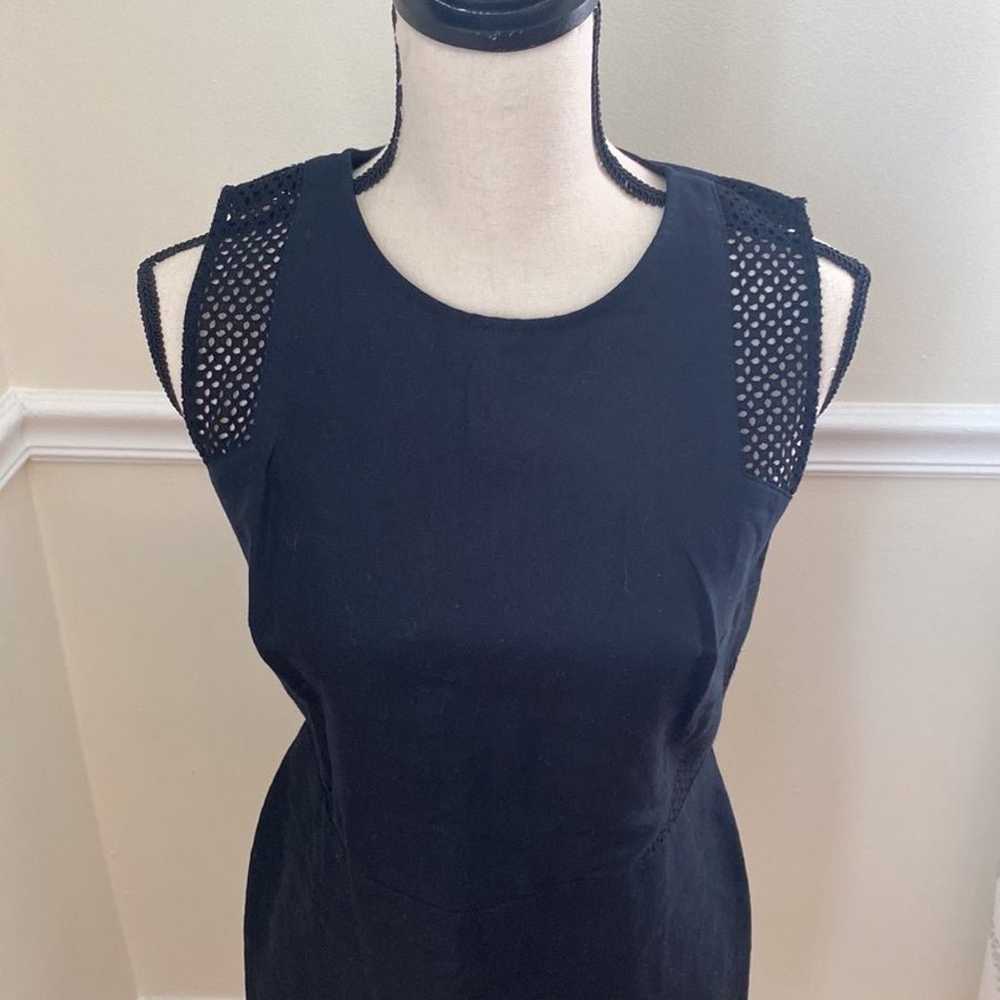 Loft Black Linen Sleeveless Dress Size 2 - image 2