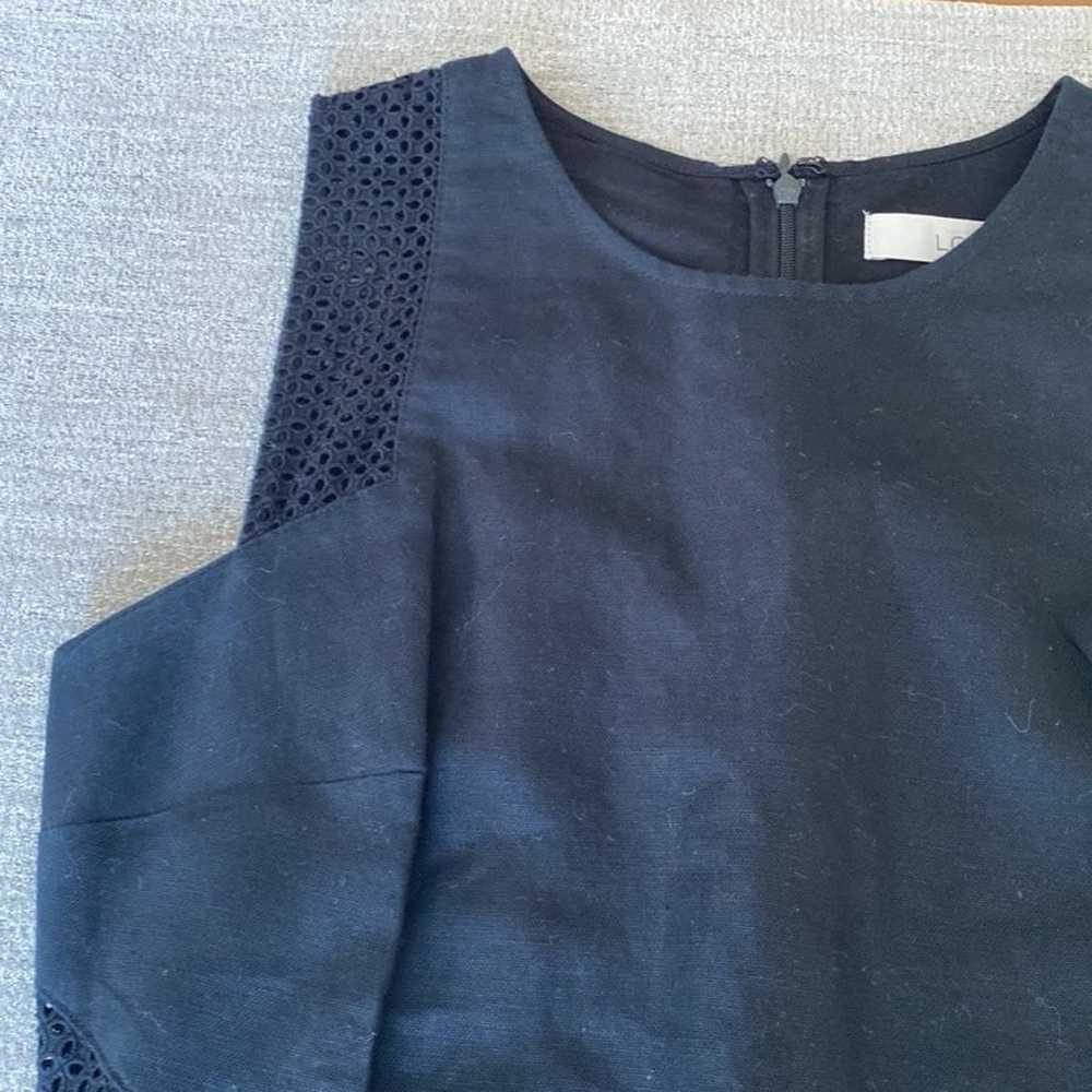 Loft Black Linen Sleeveless Dress Size 2 - image 9