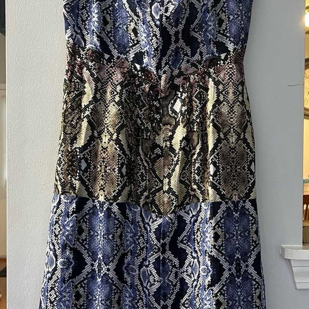 Parker Silk Multicolor Snake Print Delia Dress Si… - image 10