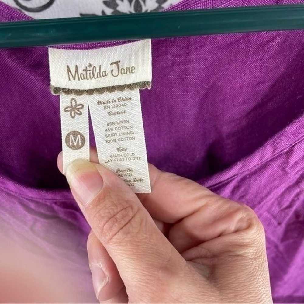 Matilda Jane Ekaterina Grape Linen Blend Midi Dre… - image 8