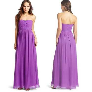BCBGMaxAzria Amber Purple Strapless Maxi Dress Wo… - image 1