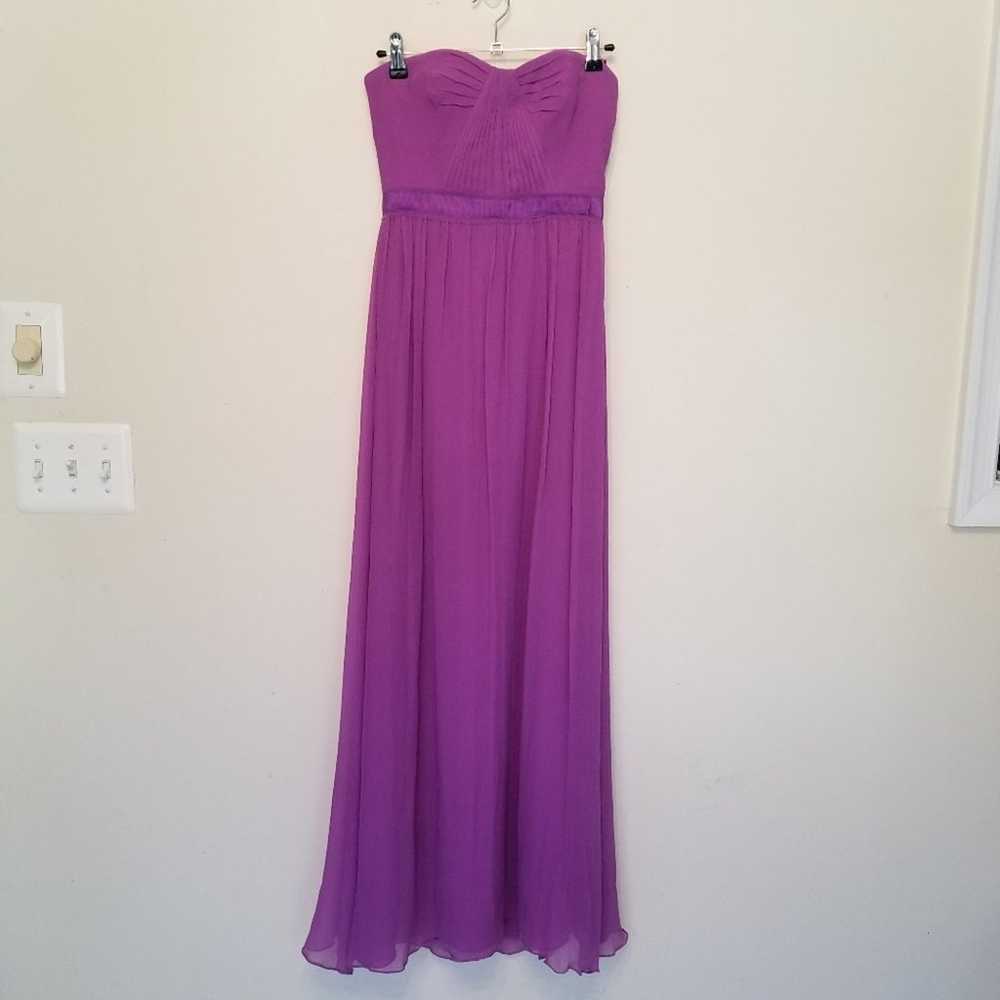BCBGMaxAzria Amber Purple Strapless Maxi Dress Wo… - image 2